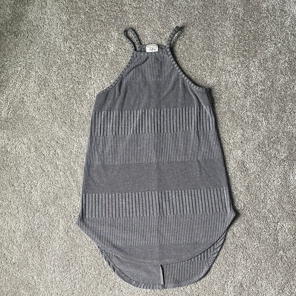 Daytrip Charcoal Striped Tank Top
